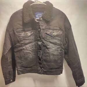 Scoop - Sherpa Lined Black Denim Jacket - New With Tags - Women's Size XS